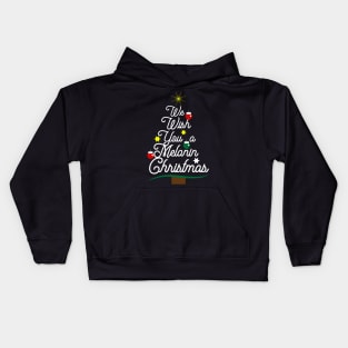 We Wish You a Melanin Christmas Tree Kids Hoodie